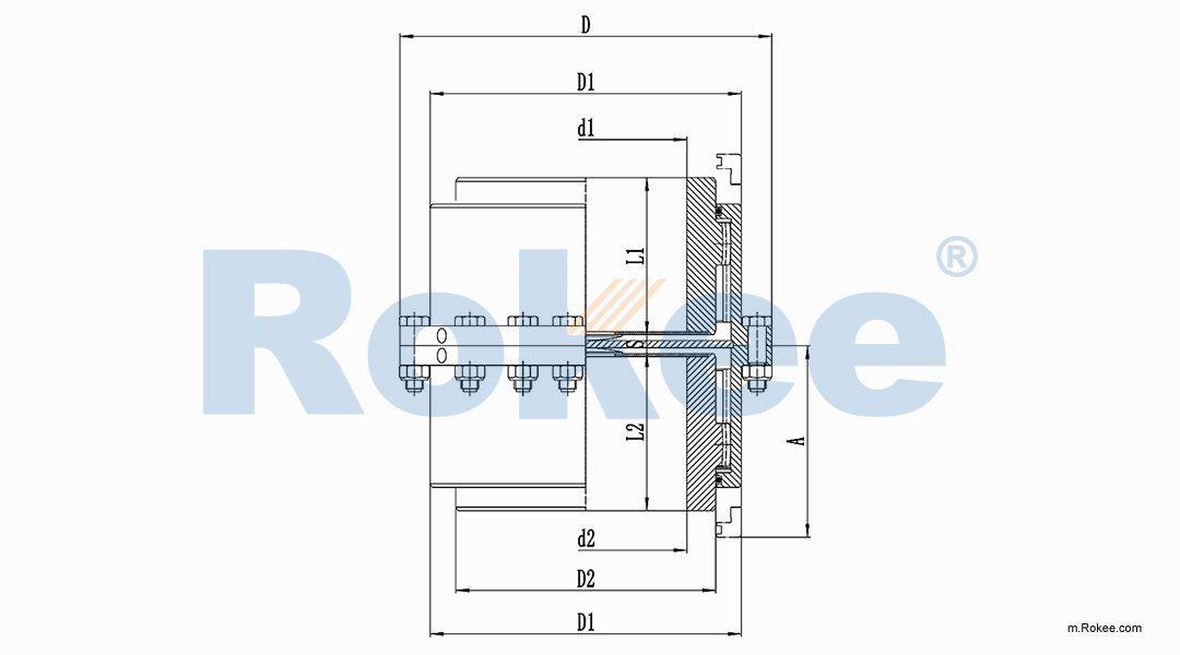 RODV Vertical Installation Drum Gear Coupling